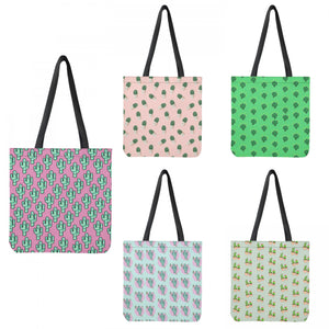 Cactus Plant Polyester Tote Bag for Women