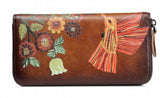 Artistic Leather Long Purse Woman Wallets Clutch Purse