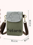 Anime Totoro Shoulder Bag Messenger Cross Body Canvas Phone Bag