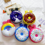 Rainbow Donut Hard Shell Backpack for Boys and Girls