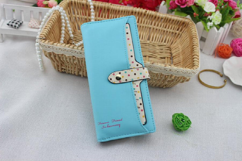 Multi-Card Pull Buckle Women's Wallet Love Long Wallet