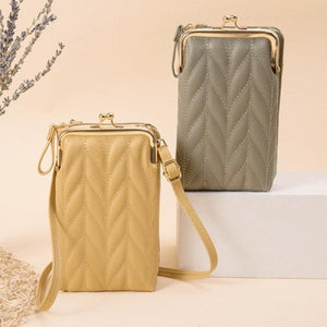 Small Shoulder Phone Bag Women Diamond Lattice Crossbody Messenger Mini Handbag