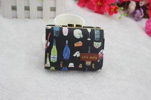 Women's Short Three-Fold Wallet - Animal Print