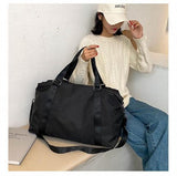 Qiaoduo Large Travel Bag Women Cabin Tote Bag Handbag Nylon Waterproof Shoulder