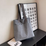 Corduroy Shoulder Shopping Bag for Autumn and Winter