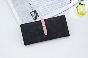 Women's Long Wallet with Large Capacity Frosted Wallet