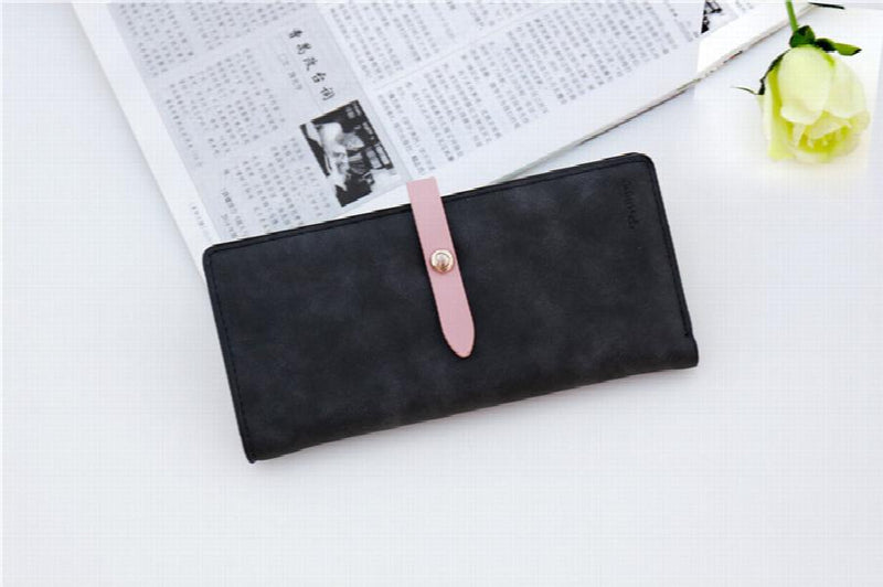 Women's Long Wallet with Large Capacity Frosted Wallet