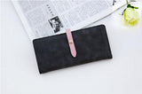 Women's Long Wallet with Large Capacity Frosted Wallet