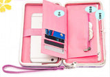 Women Long Wallet Metal Buckle Clutch Bowknot PU Purse Wristlet