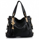 Tassel Large Tote Bag Shoulder Bag for Women with Tassel Detail