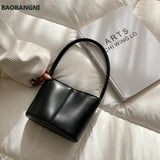 Vintage Mini Leather Tote Bags Winter Handbag Lady Trending Travel Shoulder Purs