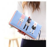 Women's Long Zipper Wallet Cartoon Card Bag