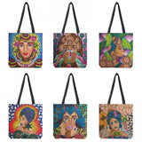 Oil Painting Printed Women Tote Bag Large Capacity Street Shopping