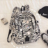 Cow Pattern Canvas Bag Mochila Bolsa Backpack for Women