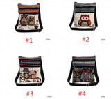 Women Owl Print Cross Body Purse Satchel Messenger Shoulder Bag