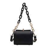 Mini PU Leather Crossbody Bag Chain Shoulder Handbag