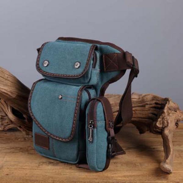 Canvas Waist Thigh Drop Leg Bag Travel Motorcycle Riding Fanny Pack