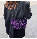 Sequin Shoulder Bag Totes for Women Shopping Handbags Pack