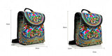 Ethnic Style Multicolor Peony Embroidered Backpack