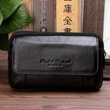 Leather Men Small Hip Waist Bags Male Fanny Pack Phone Pouch Bum Belt Bag