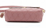 Women PU Leather Flap Handbag Small Leaf Pendant Shoulder Bag Crossbody