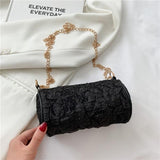 Women's Cotton Chain Messenger Bag Shoulder Armpit Bag