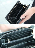 Men's PU Leather Long Zipper Wallet