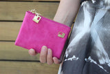 Frosted Double Zipper Short Wallet for Women