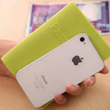 Candy Colors Passport Holder Leather Bag