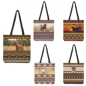 Tribal Ethnic Horse Print Travel Handbag