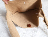 Vintage Large Capacity Straw Tote Bag Women Shoulder Messenger Beach Purse