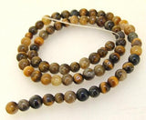Yellow Tiger Crystal Stone Quatz 6mm Gemstone Loose Beads