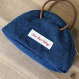 Vintage Japanese Semi-circular Leather Rope Handbag