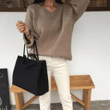Vintage Nubuck Leather Women's Handbag Messenger Bag Casual Big Top-Handle Bag
