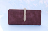 Long Frosted Zipper PU Leather Wallet Women's