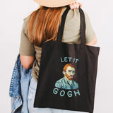 Funny Let it Gogh Canvas Women Shopping Bags Girl Shoulder Cloth Bags