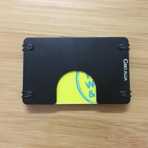 Gibo Auja Aluminum Men Wallet Card Holder Slim Elastic Card Case