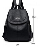 Women Anti-theft Backpack PU Leather School Bags Large Capacity