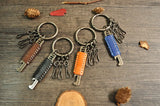 Cowhide Leather Vintage Key Ring Wallets Smart Key Holder Organizer
