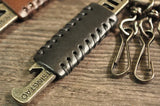Cowhide Leather Vintage Key Ring Wallets Smart Key Holder Organizer