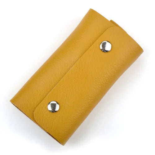 Leather Key Organizer Home Door Key Chain Pouch