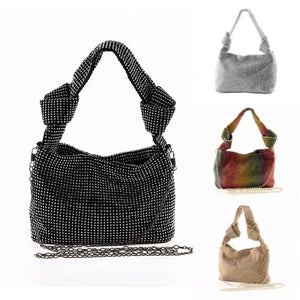 Stylish Rhinestone Knot Shoulder Bag for Party