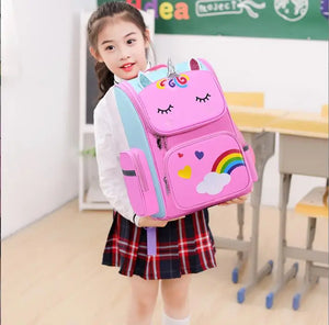 Girl Unicorn Schoolbags Lager Capacity Cartoon School Backpack