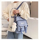 Mini Backpack for Women School Mochila Girl Ring Buckle Bear Women's Backpack