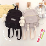 Mini Backpack for Women School Mochila Girl Ring Buckle Bear Women's Backpack