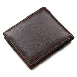 Cowhide Wallet Men's Wallets Stitching Leather Purse