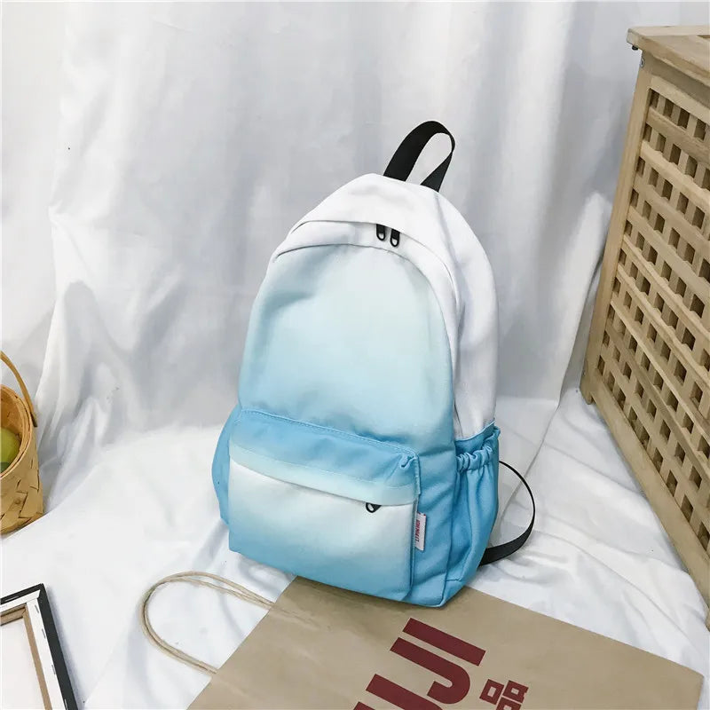 Women Backpack Gradient School Bag for Girls Teenagers Bookbag Casual Travel Bag