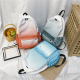 Women Backpack Gradient School Bag for Girls Teenagers Bookbag Casual Travel Bag