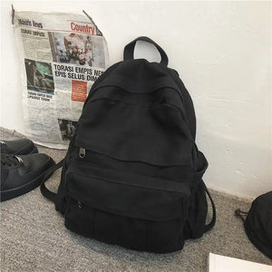 Retro Casual Travel Backpack for Women High Capacity Bagpack Zipper SchoolBag