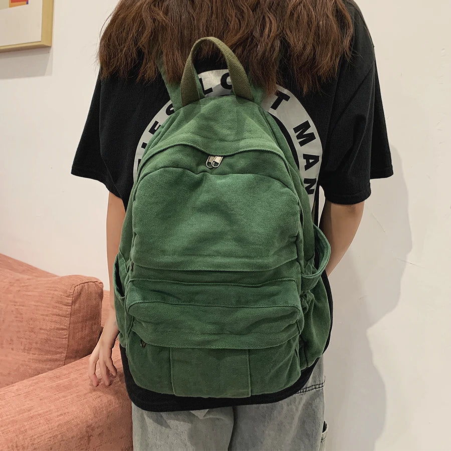 Vintage Casual Travel High Capacity Backpack for Women